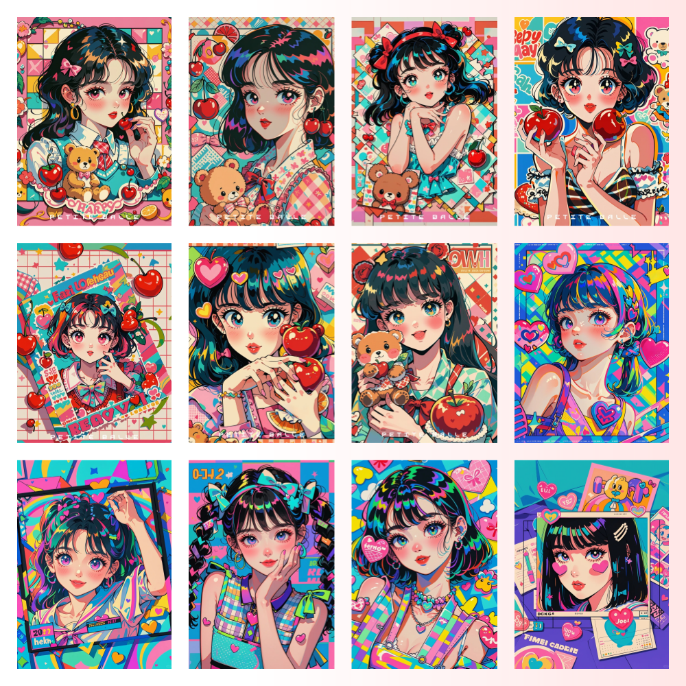 Photo Mosaic Print - New 2024 Diamond Painting Neon Comic