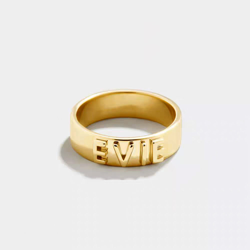 Initial Ring Custom - Personalized Name Ring for Men Women