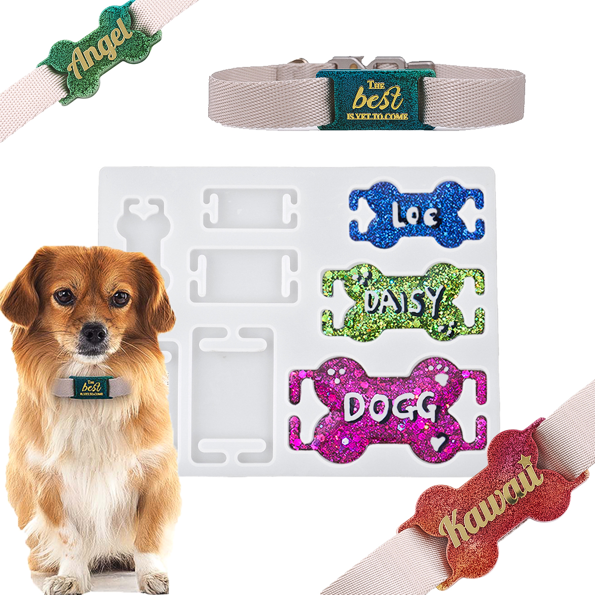 DIY Cat Dog ID Tag Silicone Mo – Pet Portrait Custom Bewertung und Preis