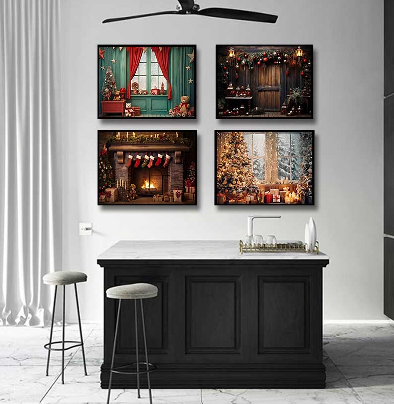 1pc frameless Large Christmas  – Family Tree Print Bewertung und Preis
