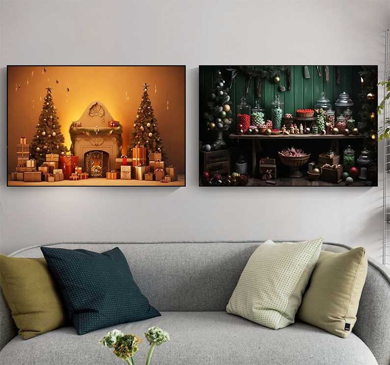 1pc frameless Large Christmas  – Family Tree Print Bewertung und Preis