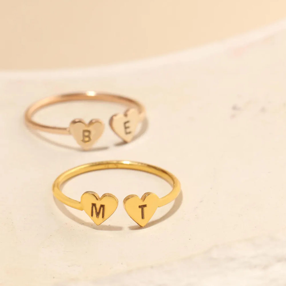 COOLTIME Custom Heart Initial  – Initial Ring Custom Bewertung und Preis
