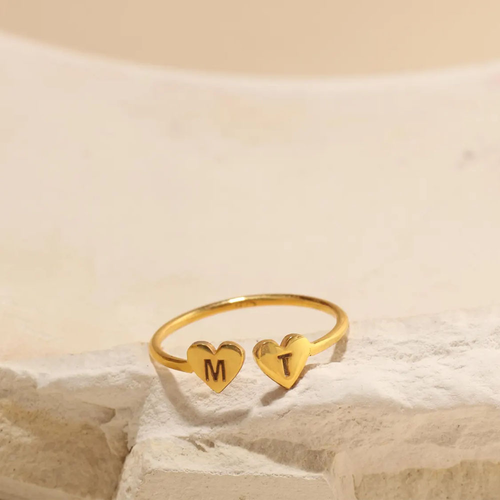 COOLTIME Custom Heart Initial  – Initial Ring Custom Bewertung und Preis