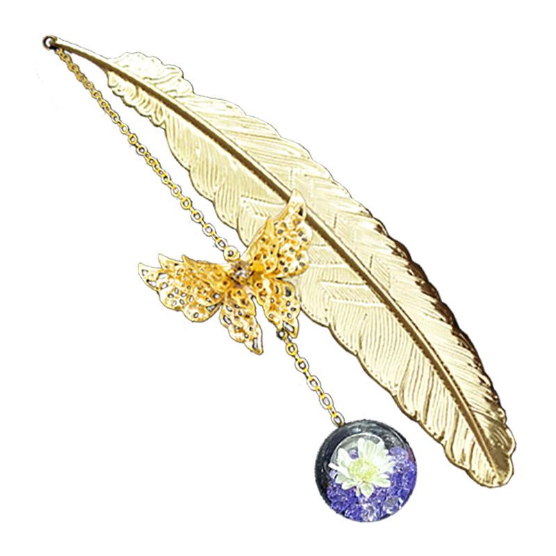 1PC Metal Bookmark Creative Im – Dried Flower Bookmark Bewertung und Preis