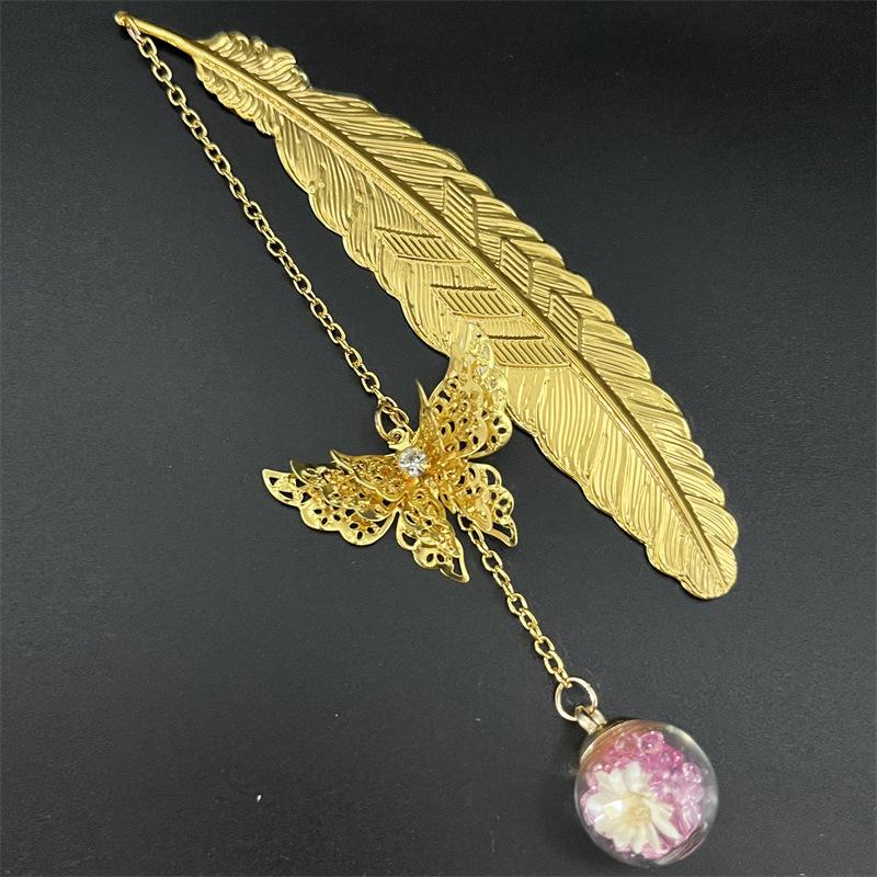 1PC Metal Bookmark Creative Im – Dried Flower Bookmark Bewertung und Preis