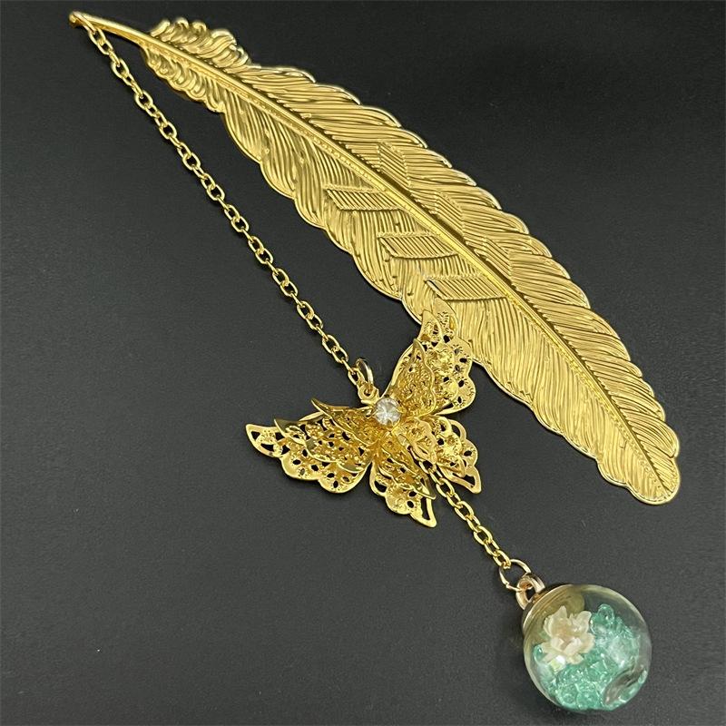 1PC Metal Bookmark Creative Im – Dried Flower Bookmark Bewertung und Preis