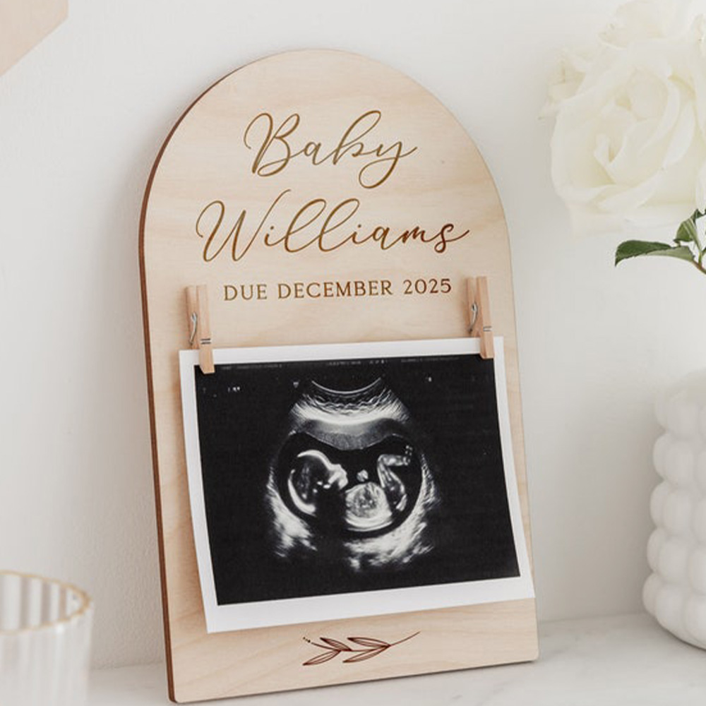 Personalised Pregnancy Announc – Engraved Wood Frame Bewertung und Preis