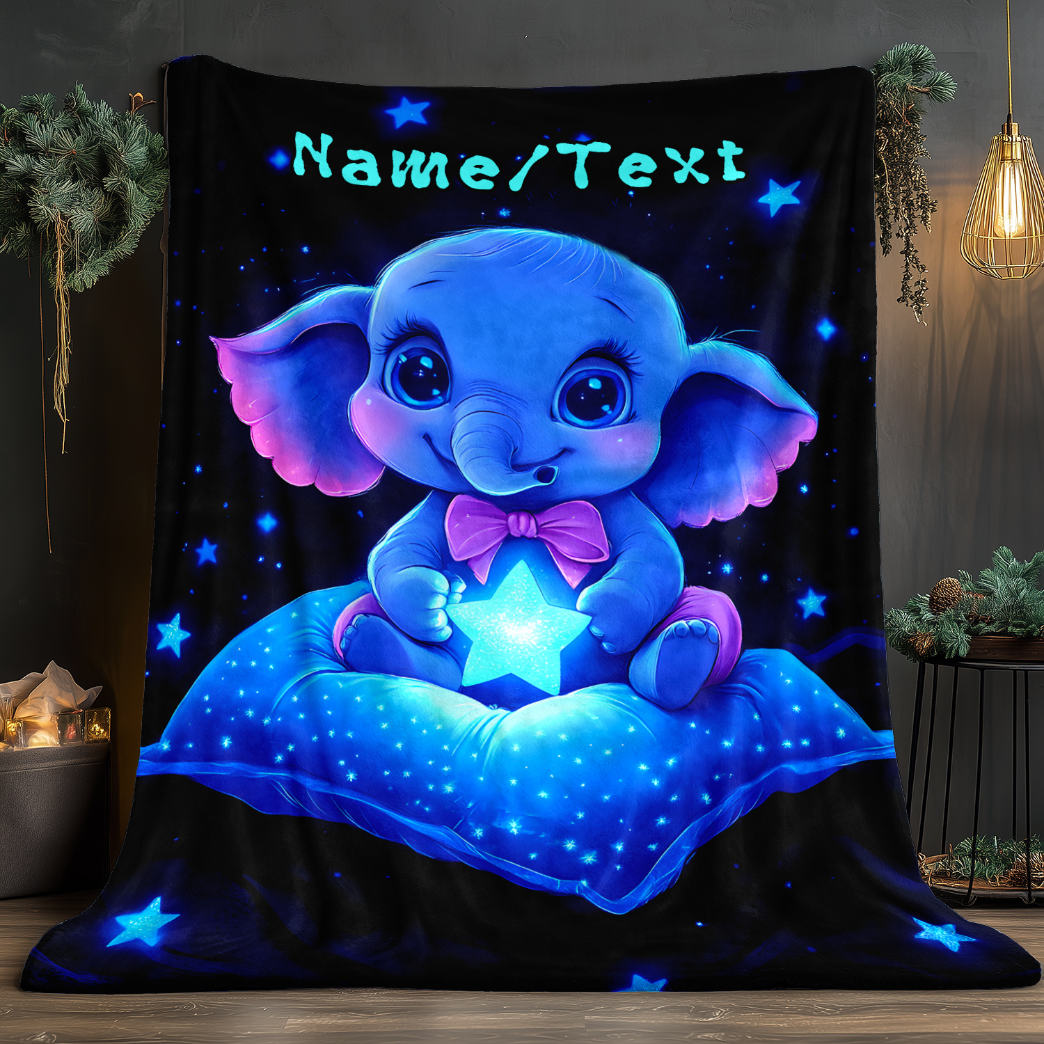 Personalized Cute Blue Elephan – Custom Night Sky Bewertung und Preis