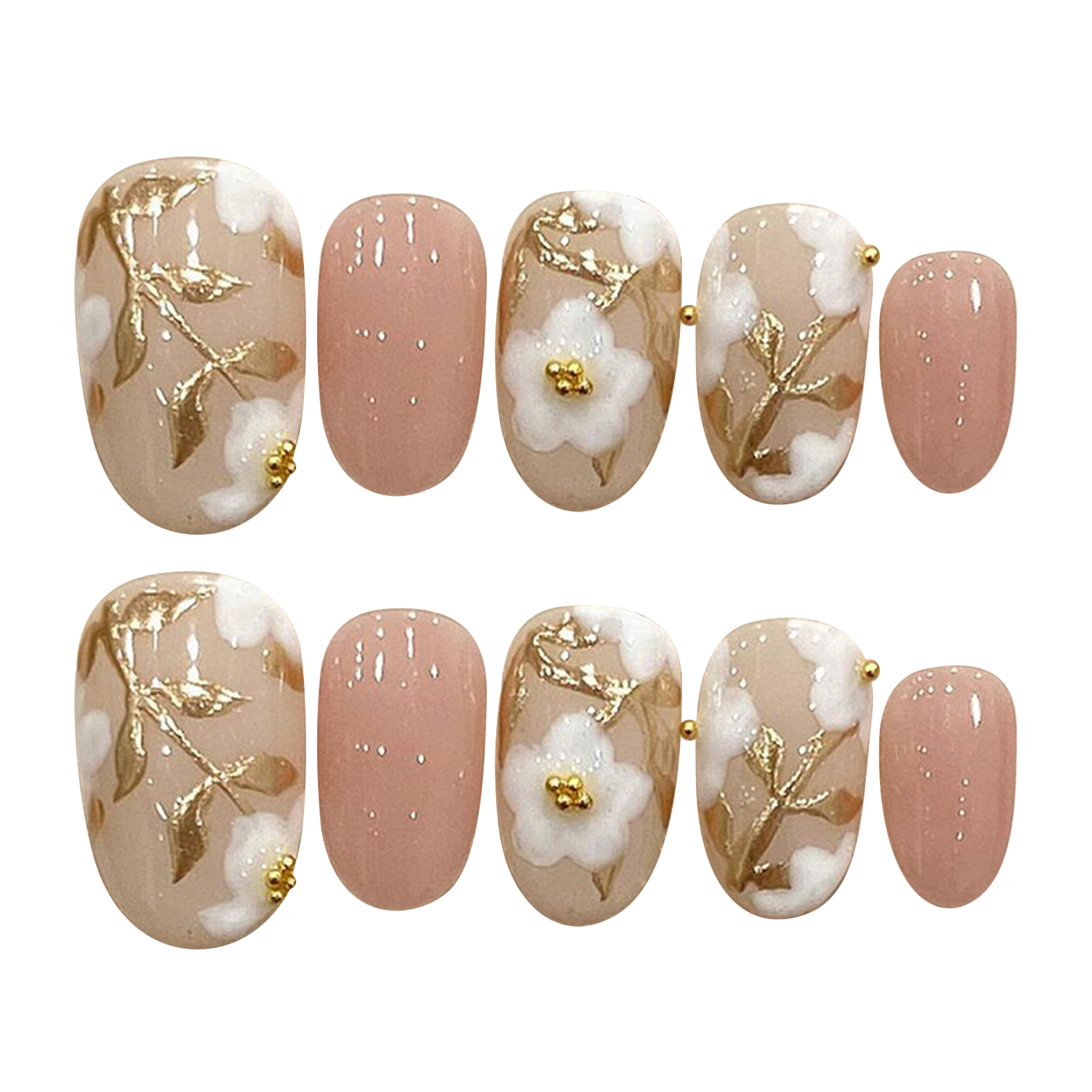 Handmade Press on Nails with W – Pressed Flower Art Bewertung und Preis