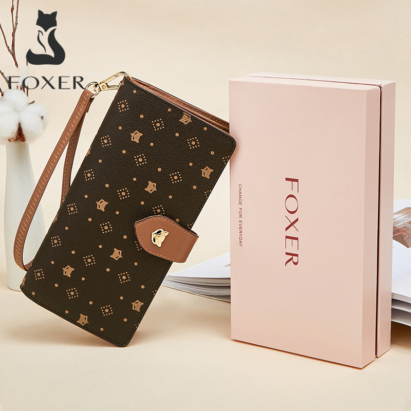 FOXER Women Long Wallet Card & – Monogram Keychain Leather Bewertung und Preis