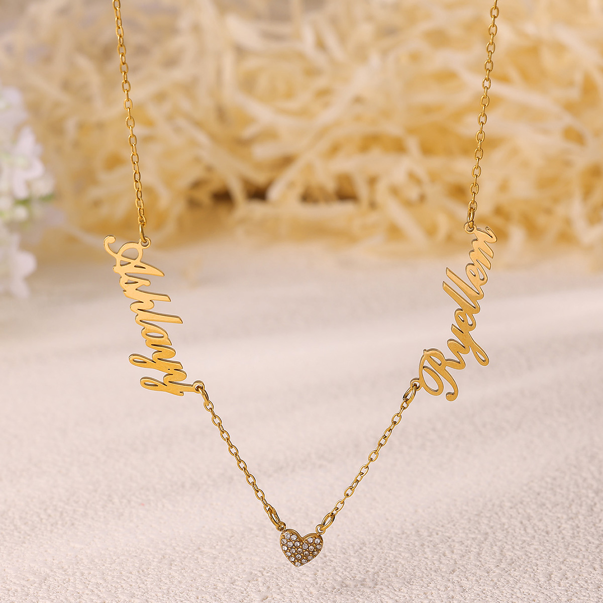 Custom Two Name Necklace For W – Name Necklace Custom Bewertung und Preis