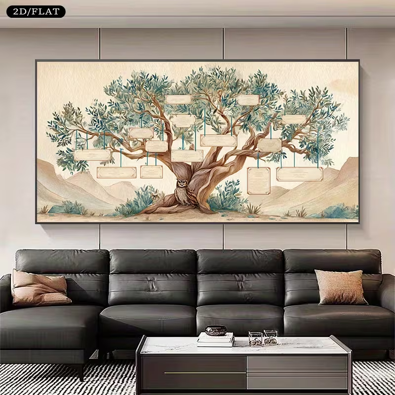 2D Flat, 2D Flat, Large Canvas – Family Tree Print Bewertung und Preis