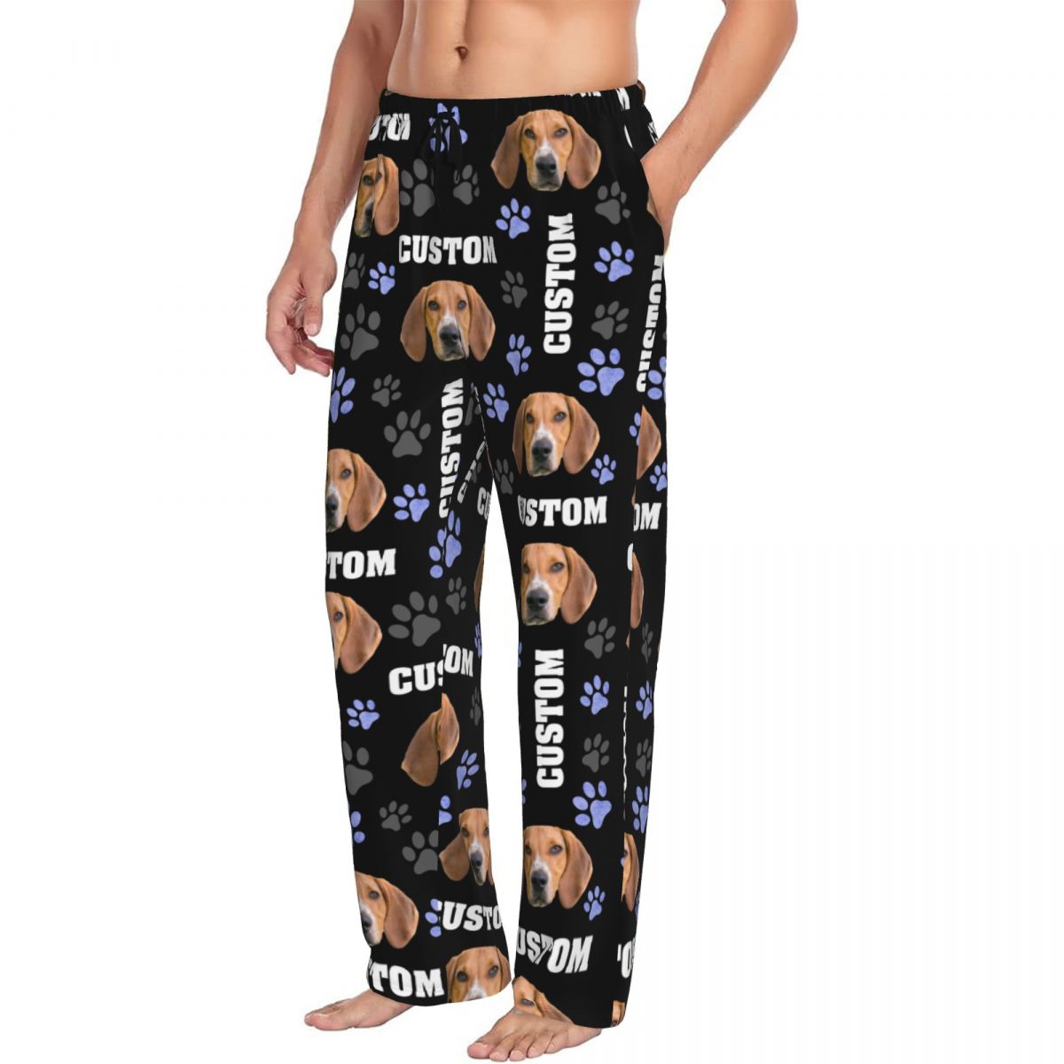 Men Custom Dog Photo Pajama Pa – Pet Portrait Custom Bewertung und Preis
