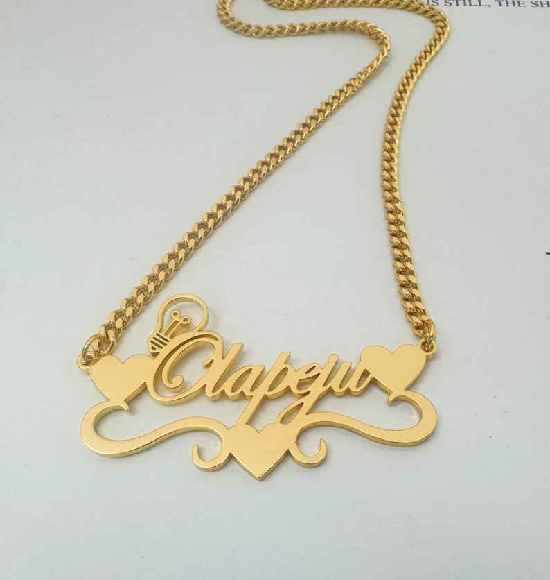 Handcrafted Gold Color Name Ne – Name Necklace Custom Bewertung und Preis