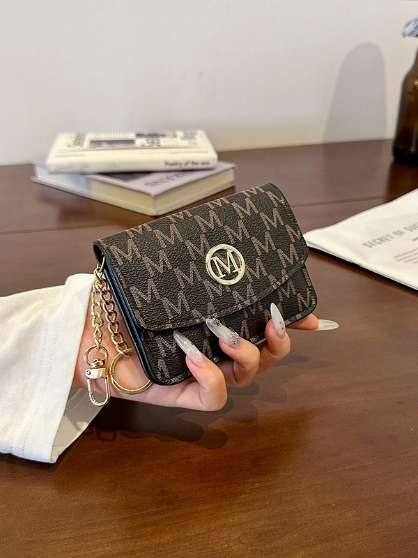 Retro Monogram Print Faux Leat – Monogram Keychain Leather Bewertung und Preis