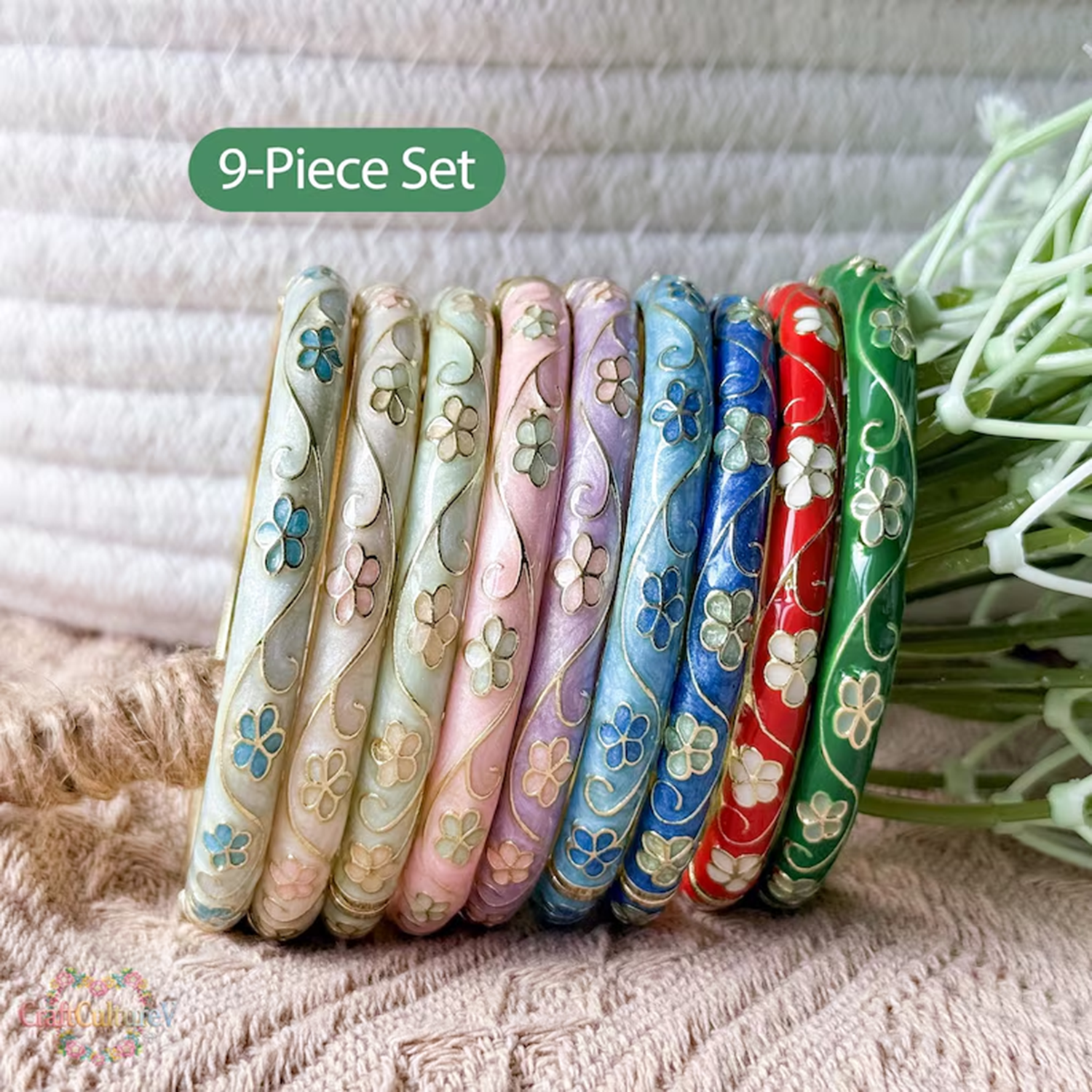 3/5PCS Enamel Cloisonné Bangle – Coordinates Bracelet Bewertung und Preis