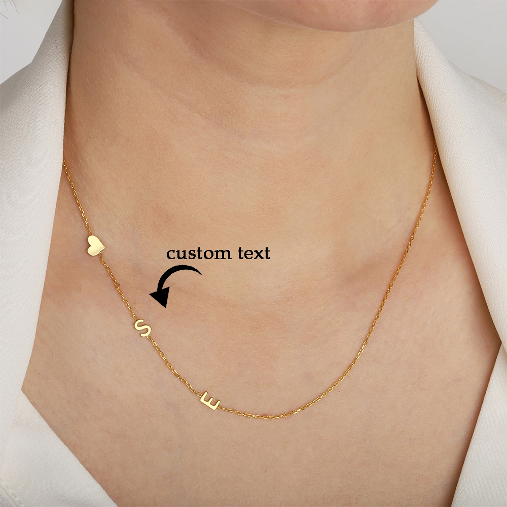 Custom Heart Sideways Letter I – Name Necklace Custom Bewertung und Preis