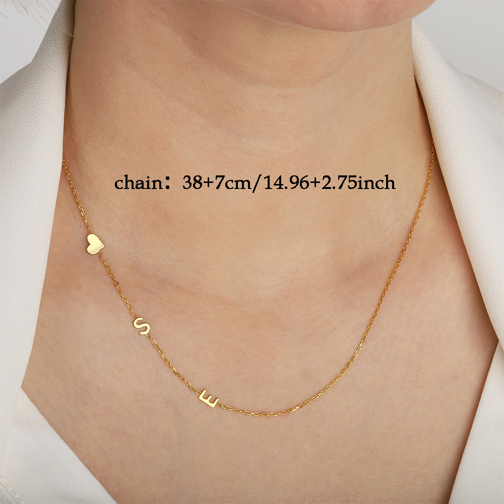 Custom Heart Sideways Letter I – Name Necklace Custom Bewertung und Preis