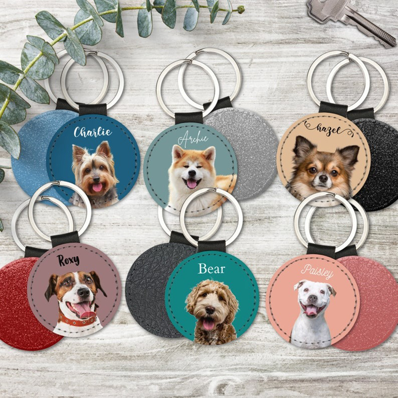 Custom Pet Photo Keychain Pers – Pet Portrait Custom Bewertung und Preis