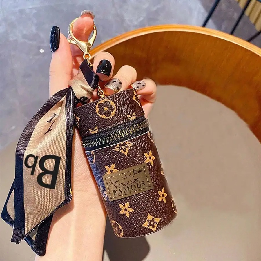 Vintage Brown Monogram Print C – Monogram Keychain Leather Bewertung und Preis