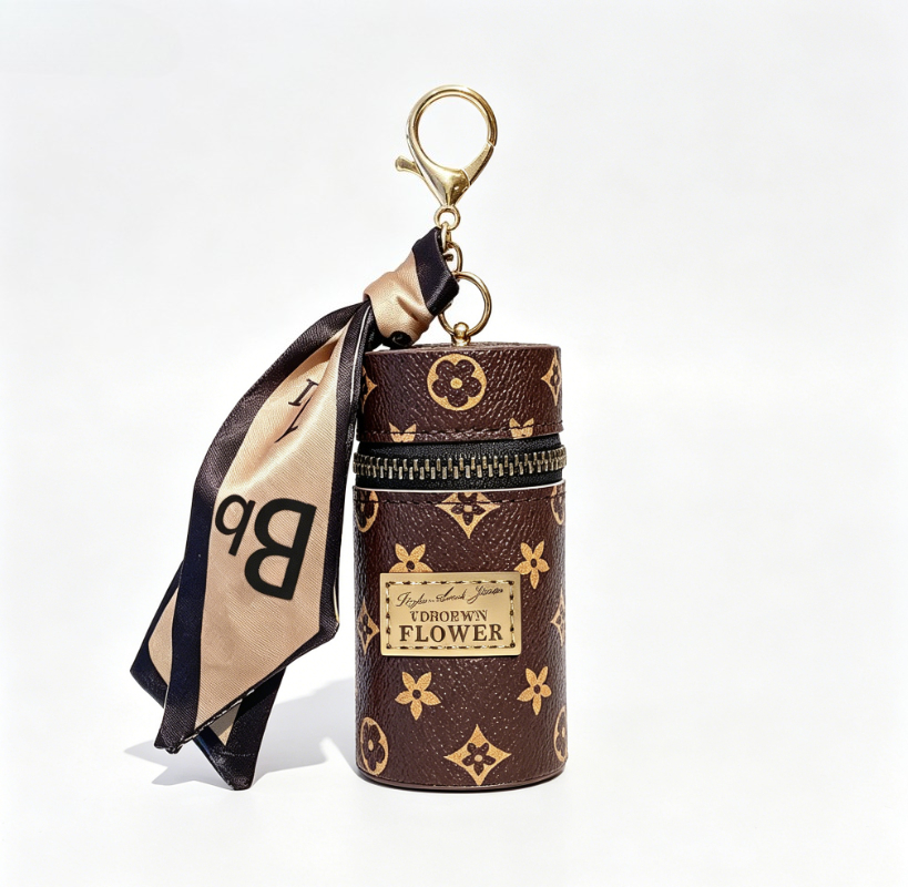 Vintage Brown Monogram Print C – Monogram Keychain Leather Bewertung und Preis