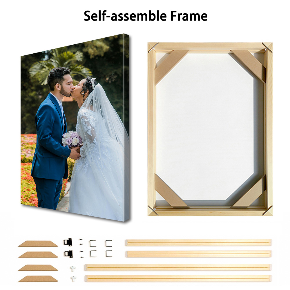 1 Pc Customized Photos on Canv – Engraved Wood Frame Bewertung und Preis