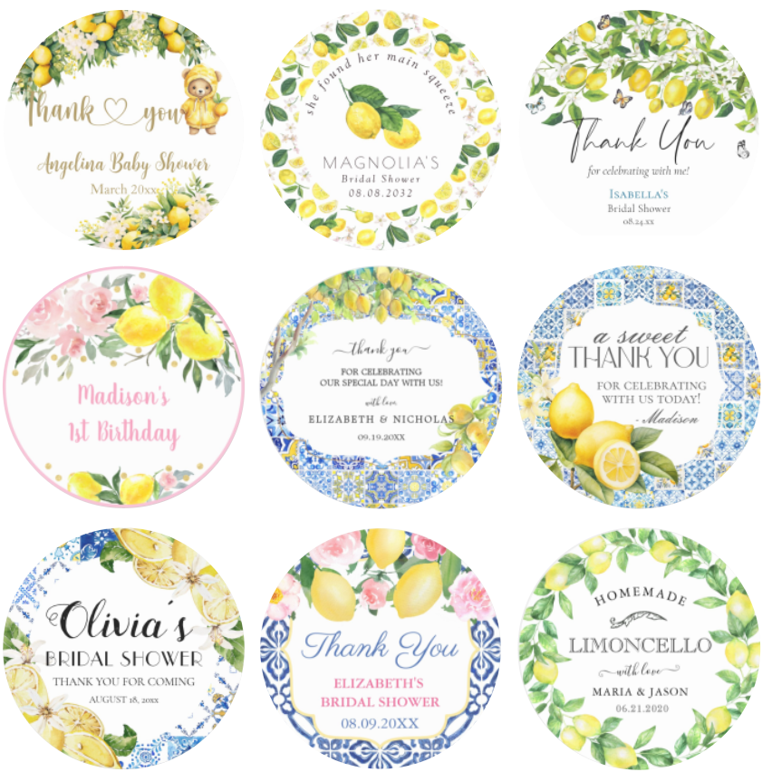 Custom Lemon Wedding Thank You – Personalised Candle Label Bewertung und Preis