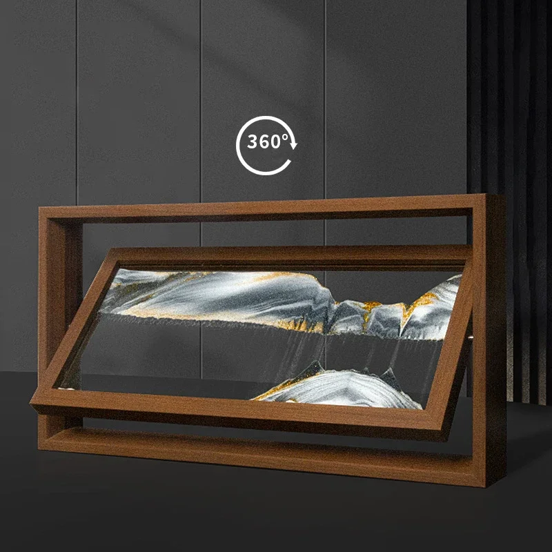 3D Rotatable Sandscape Moving  – Engraved Wood Frame Bewertung und Preis