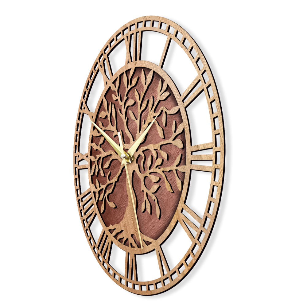 Tree of Life Wooden Wall Clock – Family Tree Print Bewertung und Preis