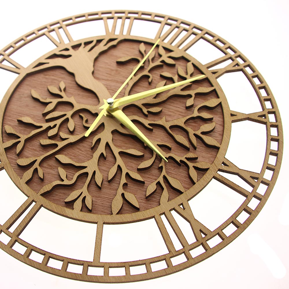 Tree of Life Wooden Wall Clock – Family Tree Print Bewertung und Preis