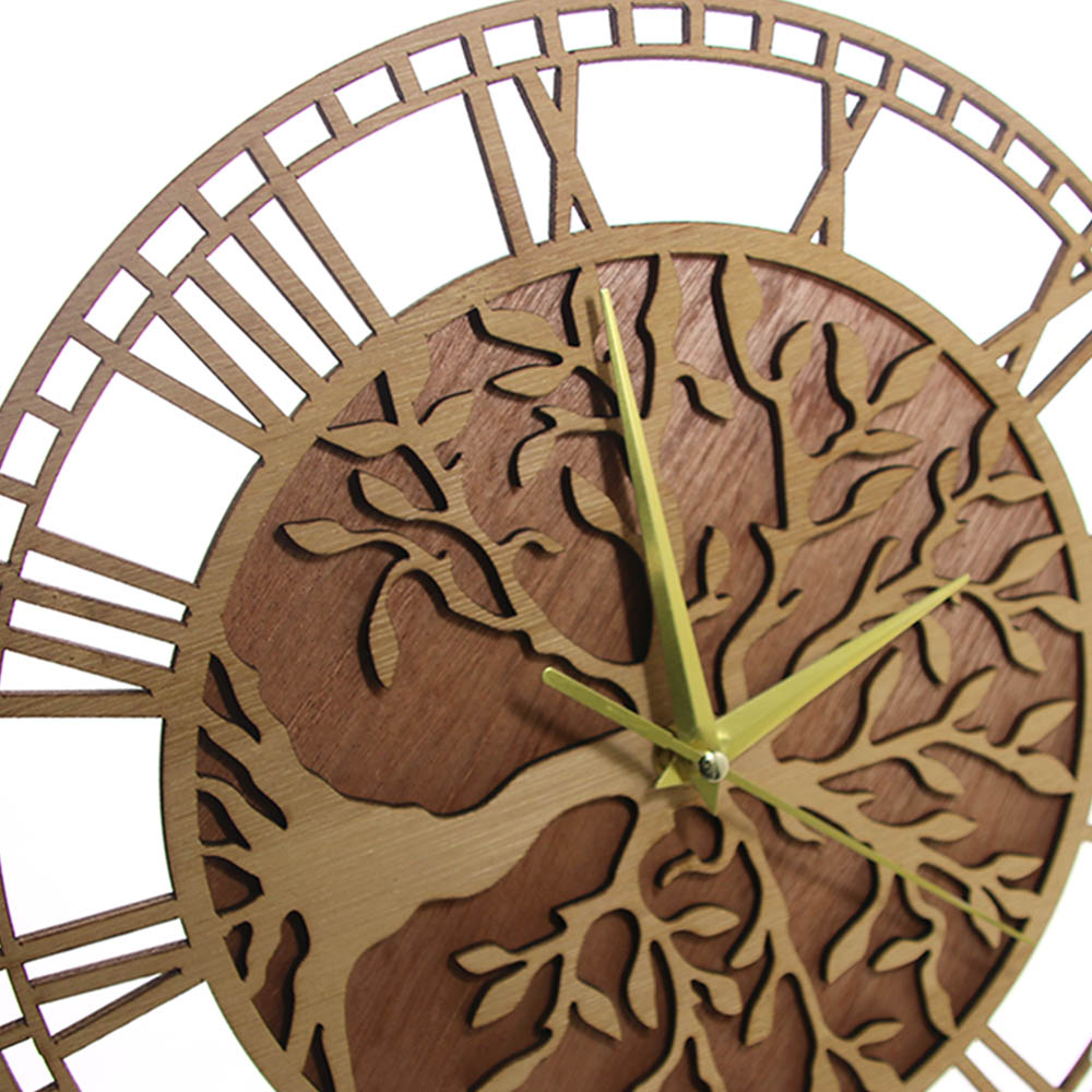 Tree of Life Wooden Wall Clock – Family Tree Print Bewertung und Preis