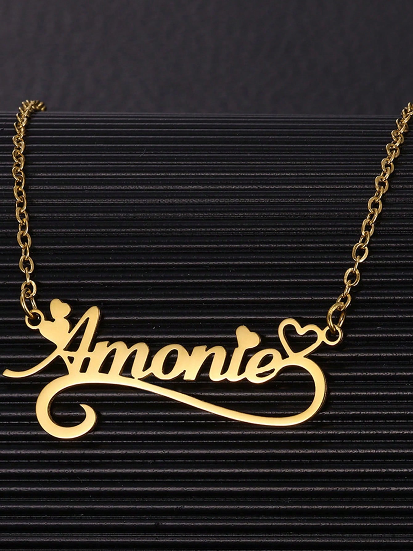 Custom Name Hollow Heart Neckl – Name Necklace Custom Bewertung und Preis