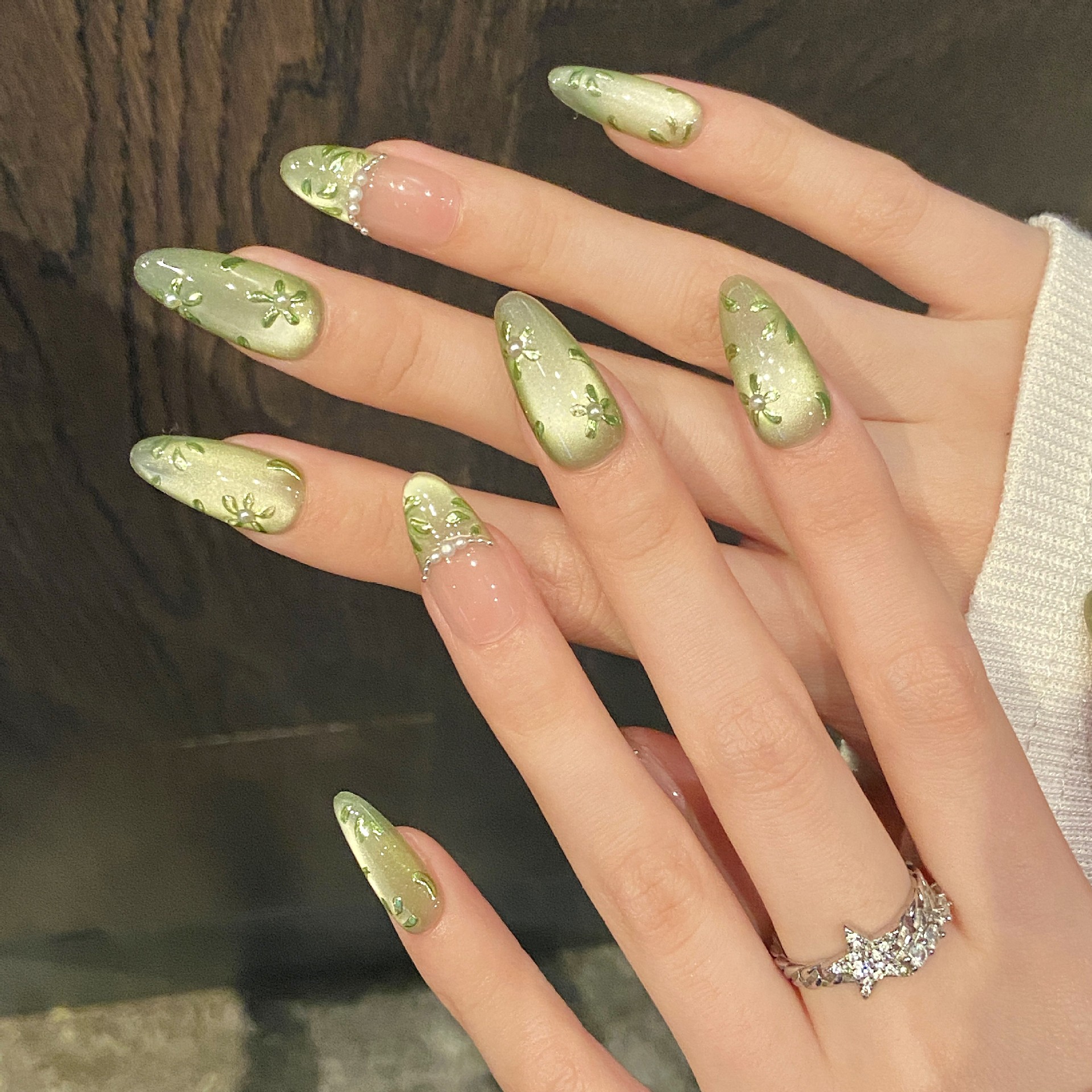 10pcs Handmade Press on Nails  – Pressed Flower Art Bewertung und Preis