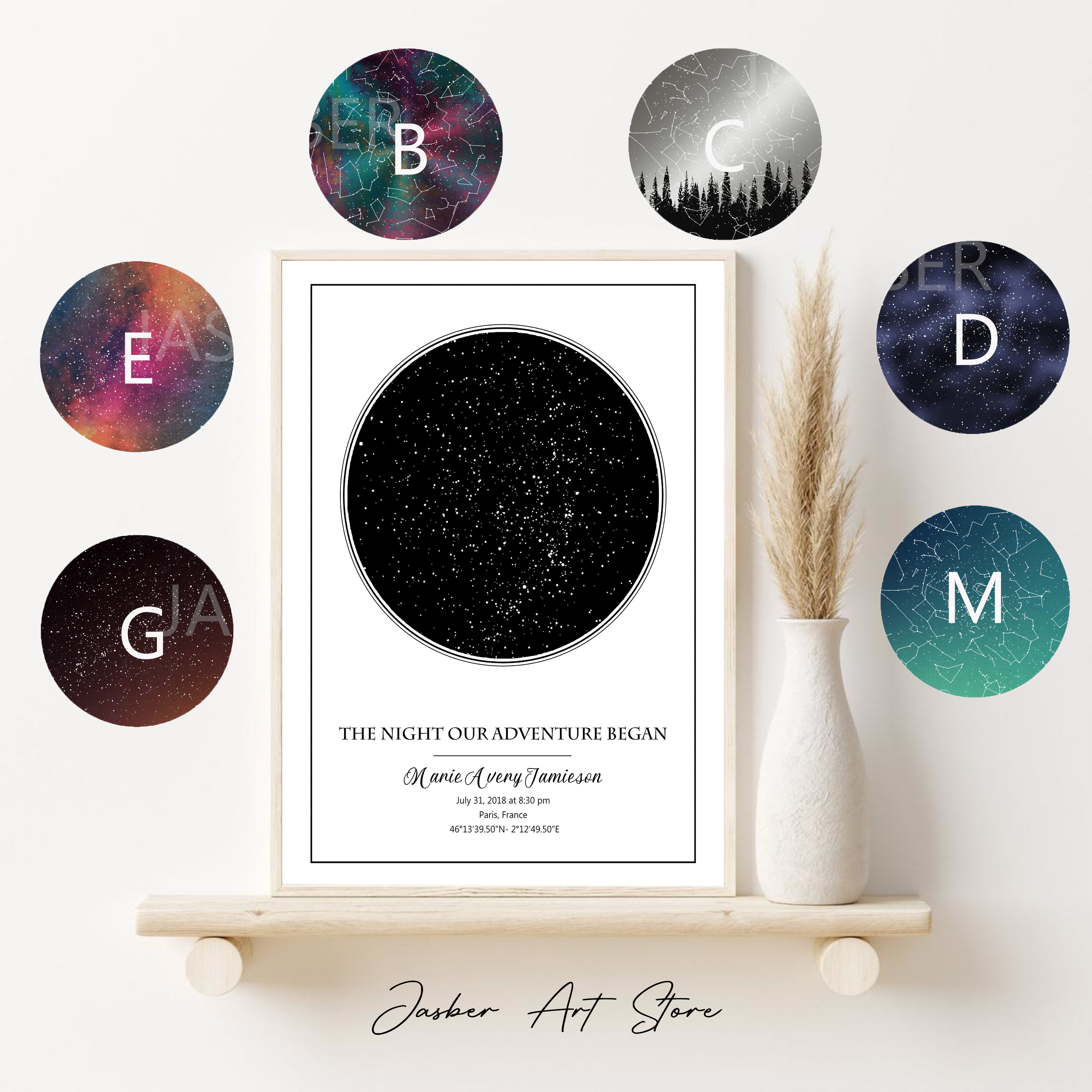 Personalized Star Map Poster B – Custom Star Map Bewertung und Preis
