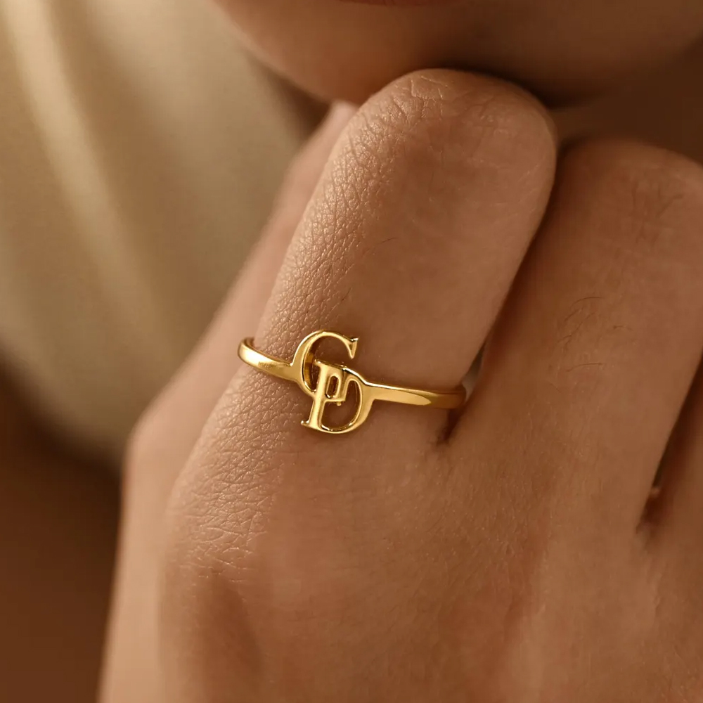 Customized Two Letter Ring for – Initial Ring Custom Bewertung und Preis