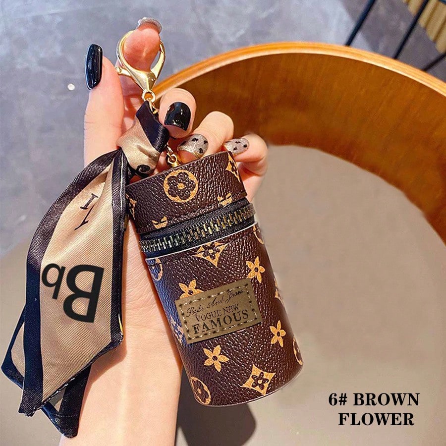 1pc Monogram Print Lipstick Ho – Monogram Keychain Leather Bewertung und Preis