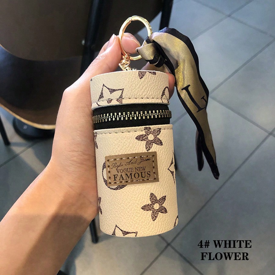 1pc Monogram Print Lipstick Ho – Monogram Keychain Leather Bewertung und Preis