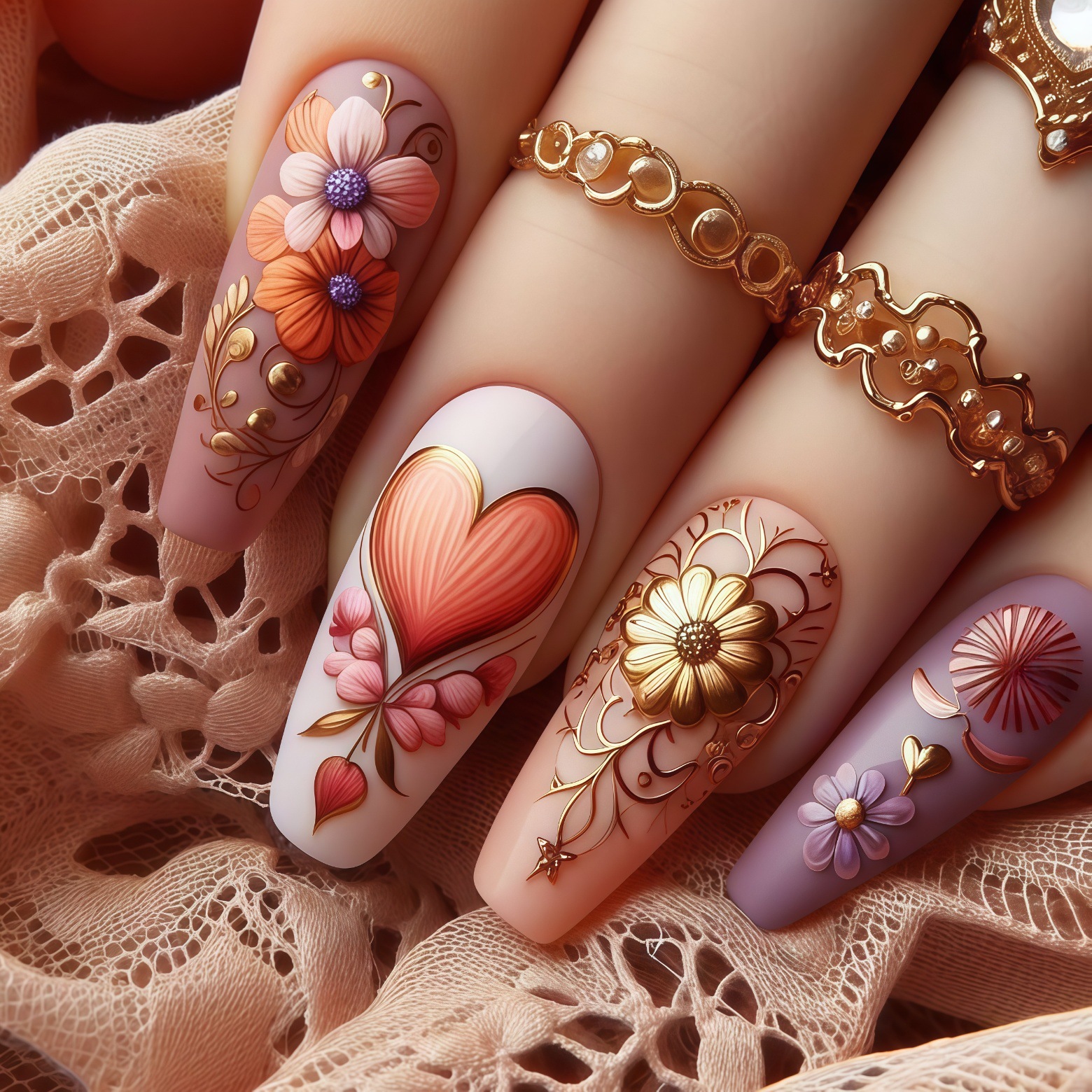 24pcs/set 3D fake nails for wo – Pressed Flower Art Bewertung und Preis