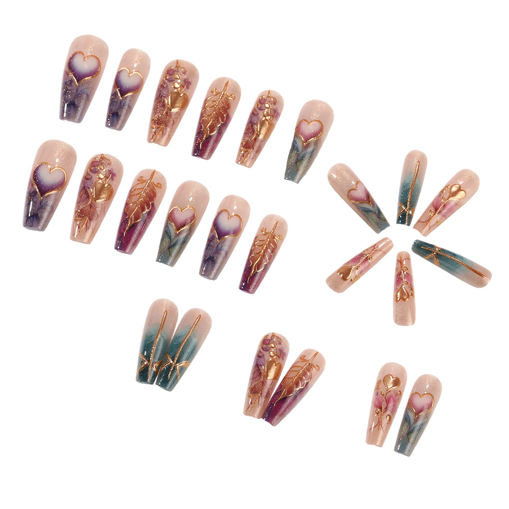 24pcs/set 3D fake nails for wo – Pressed Flower Art Bewertung und Preis
