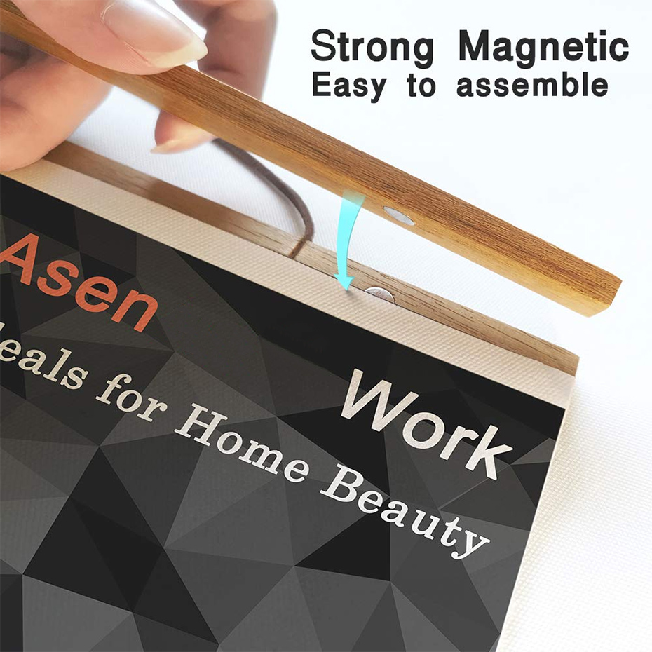 1PC Magnetic Wooden Picture Ha – Engraved Wood Frame Bewertung und Preis