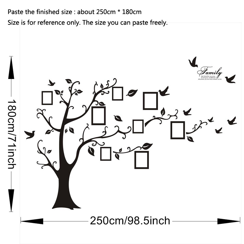 Large Size Photo Tree PVC Wall – Family Tree Print Bewertung und Preis