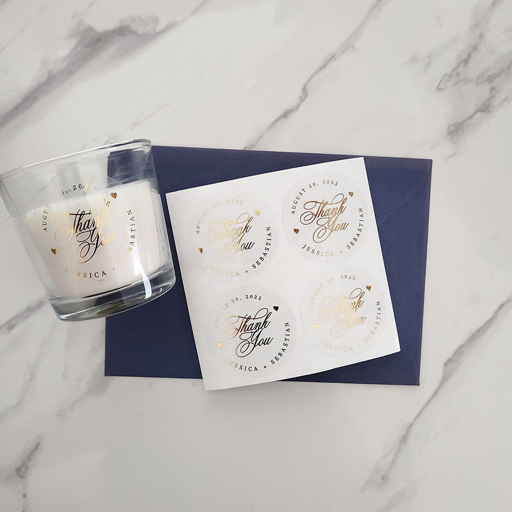 Custom 50pcs Round Gold Foil C – Personalised Candle Label Bewertung und Preis