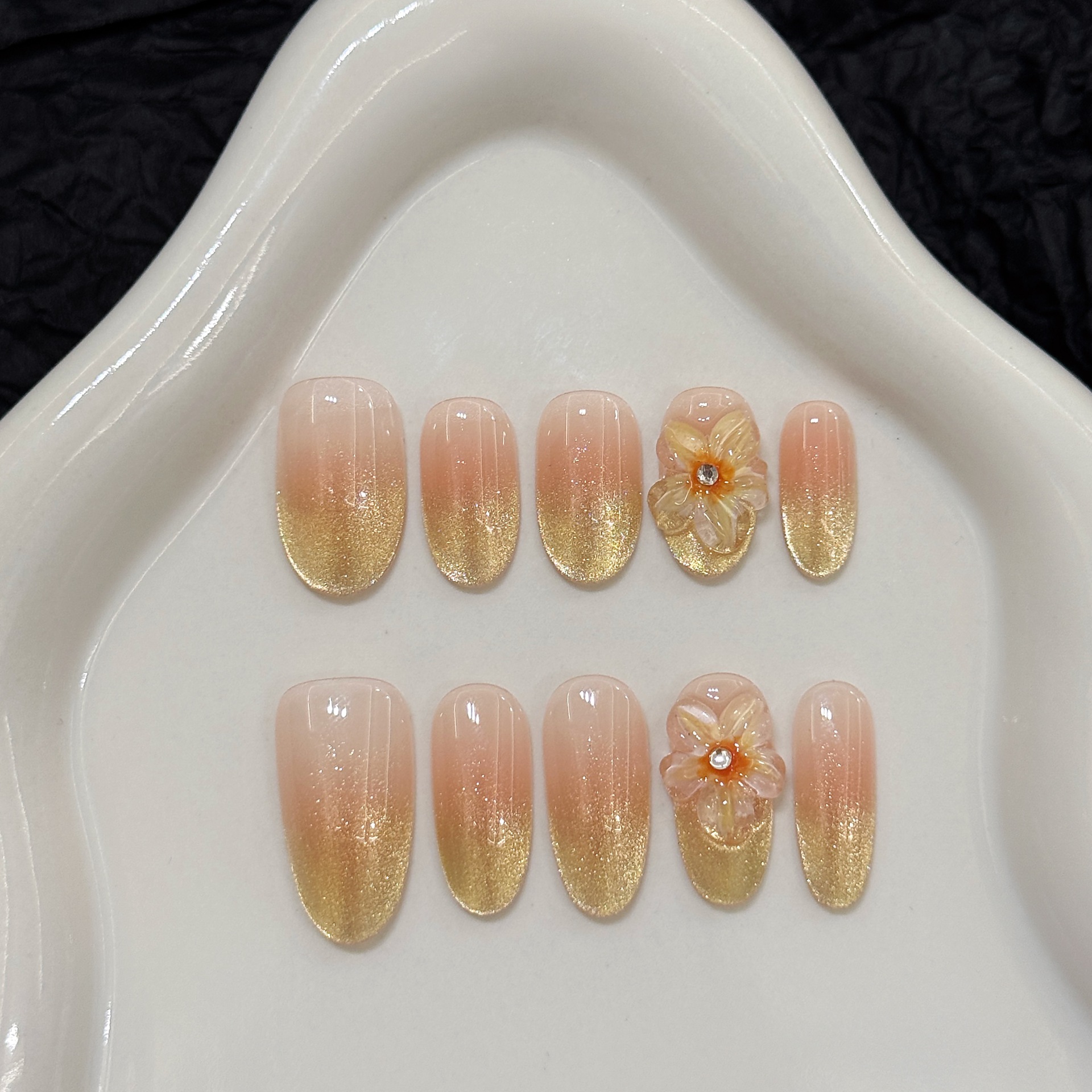 10pcs Handmade Press on Nails  – Pressed Flower Art Bewertung und Preis