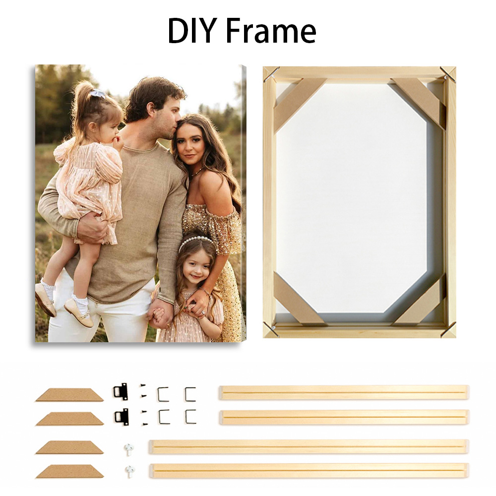 1 Pc Customized Photos on Canv – Engraved Wood Frame Bewertung und Preis
