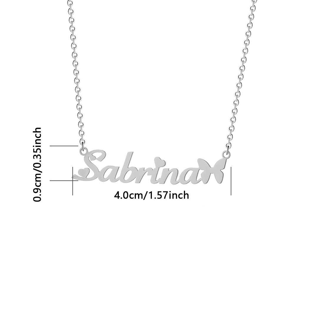 1pc Personalized Butterfly Nam – Name Necklace Custom Bewertung und Preis
