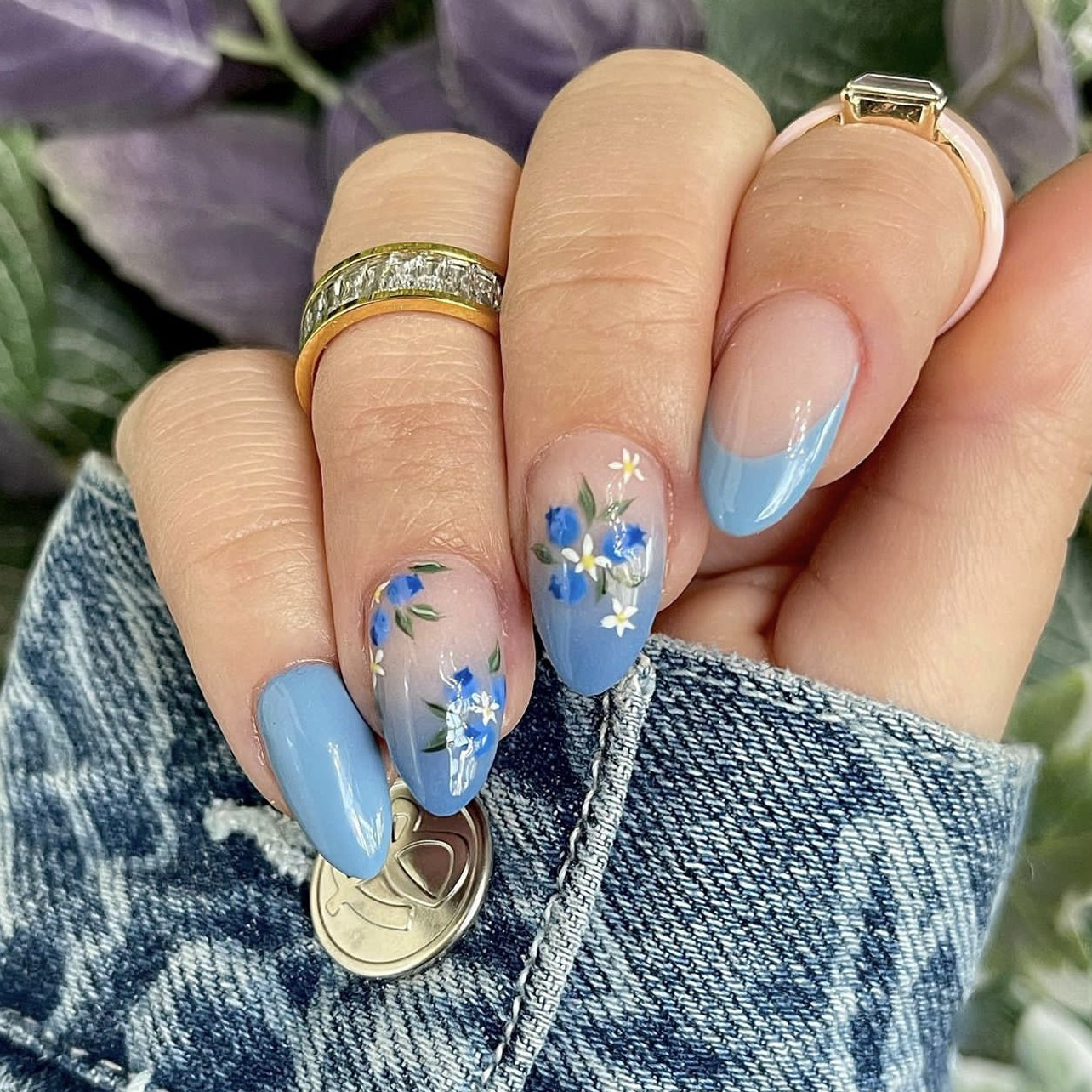 24Pcs Simple Almond Nails Tips – Pressed Flower Art Bewertung und Preis