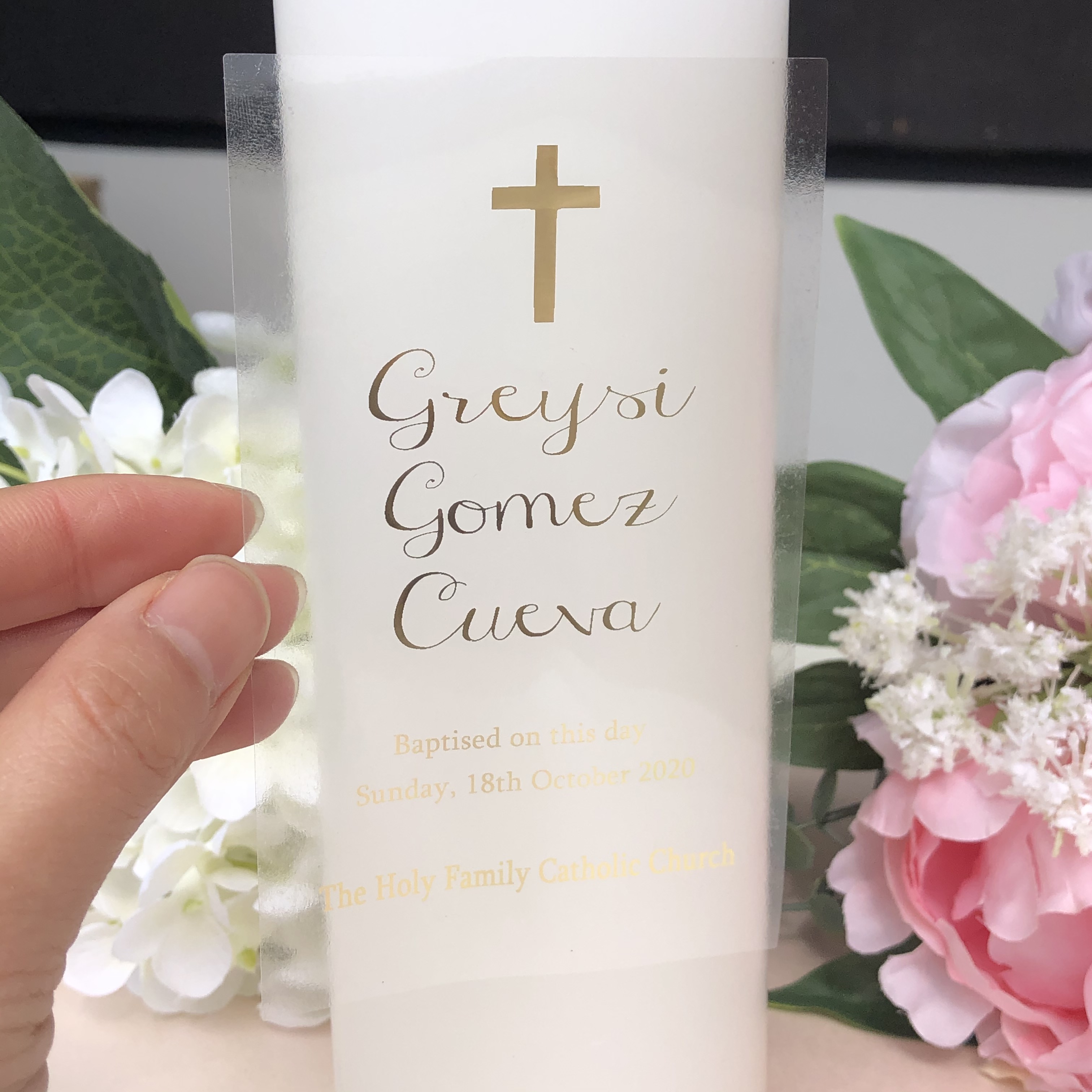 1 Personalised My Baptism cand – Personalised Candle Label Bewertung und Preis