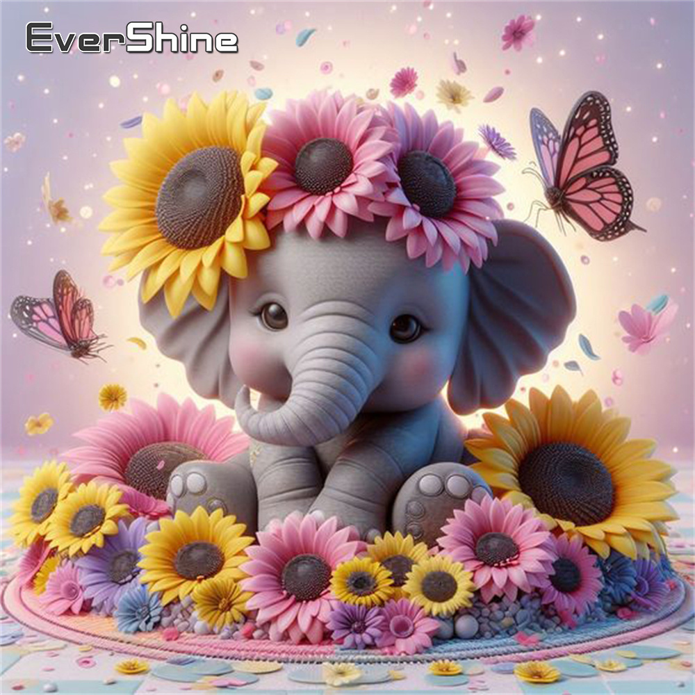 Evershine Elephant Diamond Pai – Photo Mosaic Print Bewertung und Preis