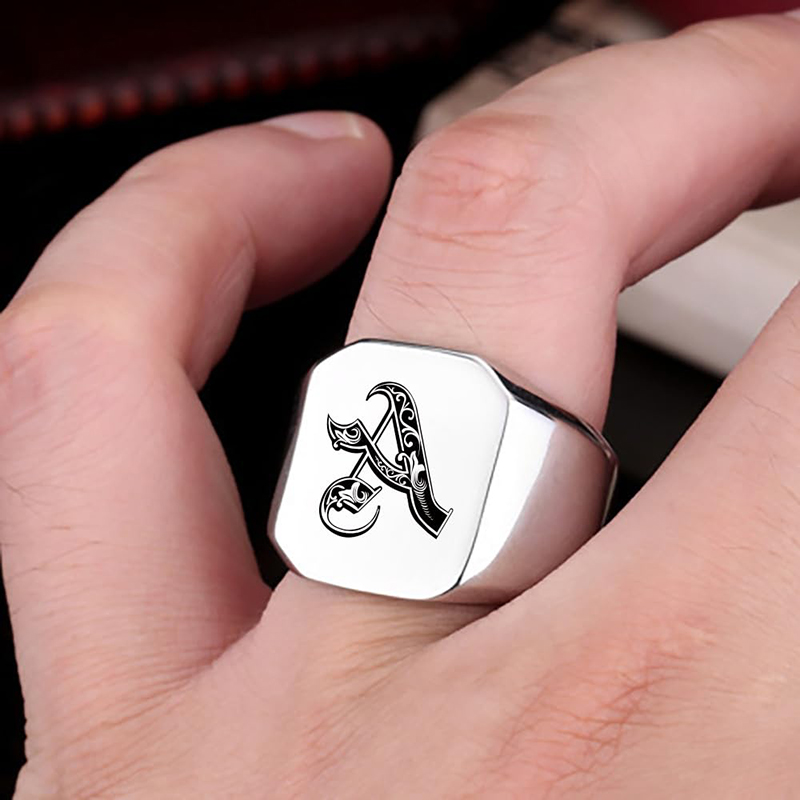 Custom Engraved Name Ring for  – Initial Ring Custom Bewertung und Preis