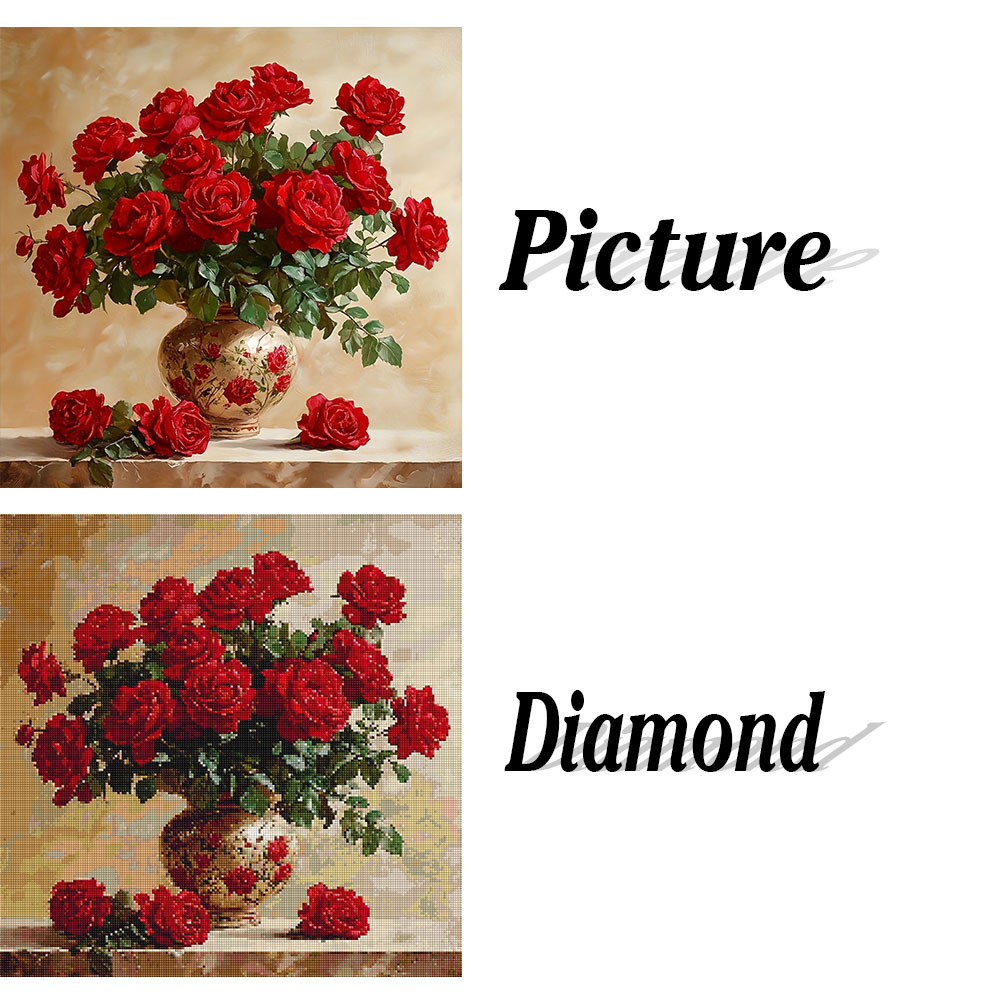 Rose Diamond Painting Full Squ – Photo Mosaic Print Bewertung und Preis
